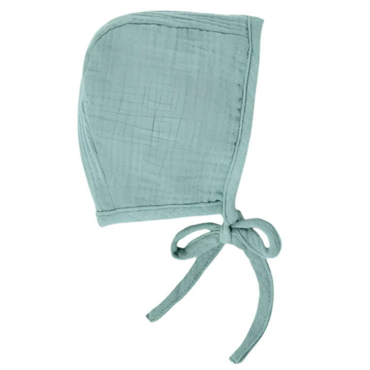Muslin Bonnet - Teal - HoneyBug