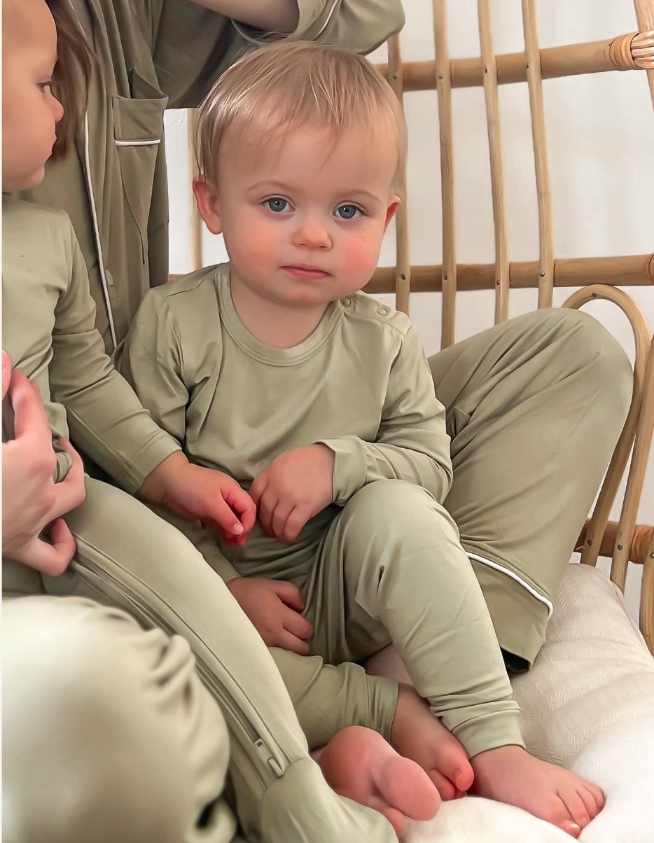 Toddler Pajama Set - Sage - HoneyBug