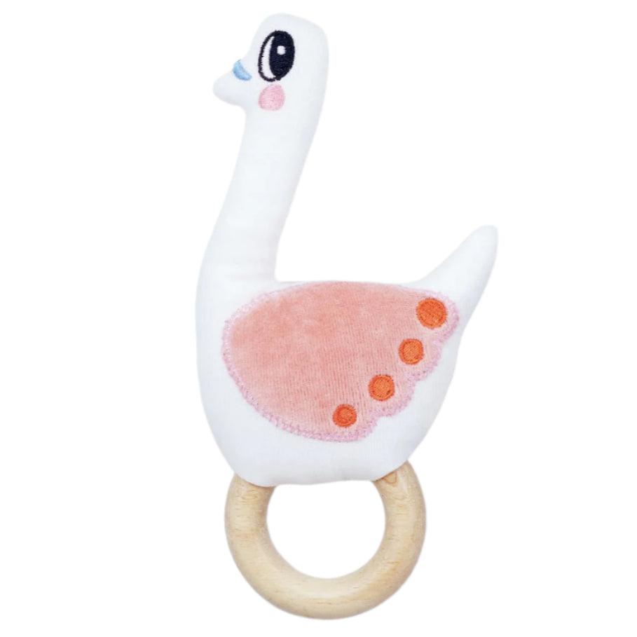 Swan Rattle - HoneyBug