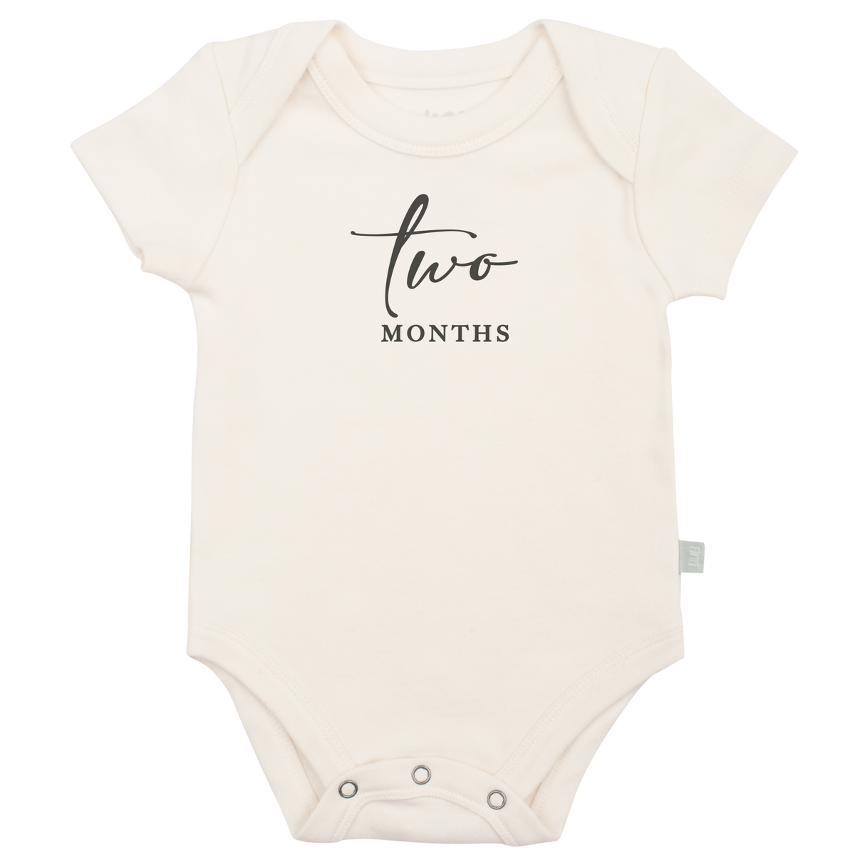 graphic bodysuit | two months milestone charcoal - HoneyBug