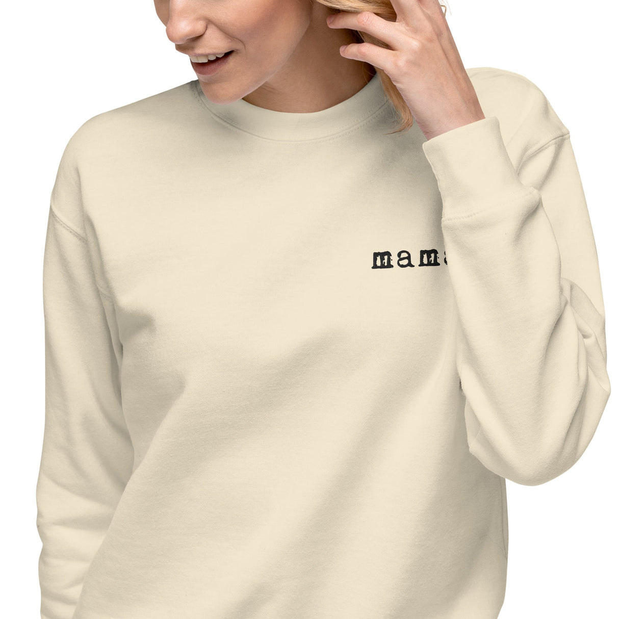 Mama. Embroidered | Premium Adult Sweatshirt - HoneyBug