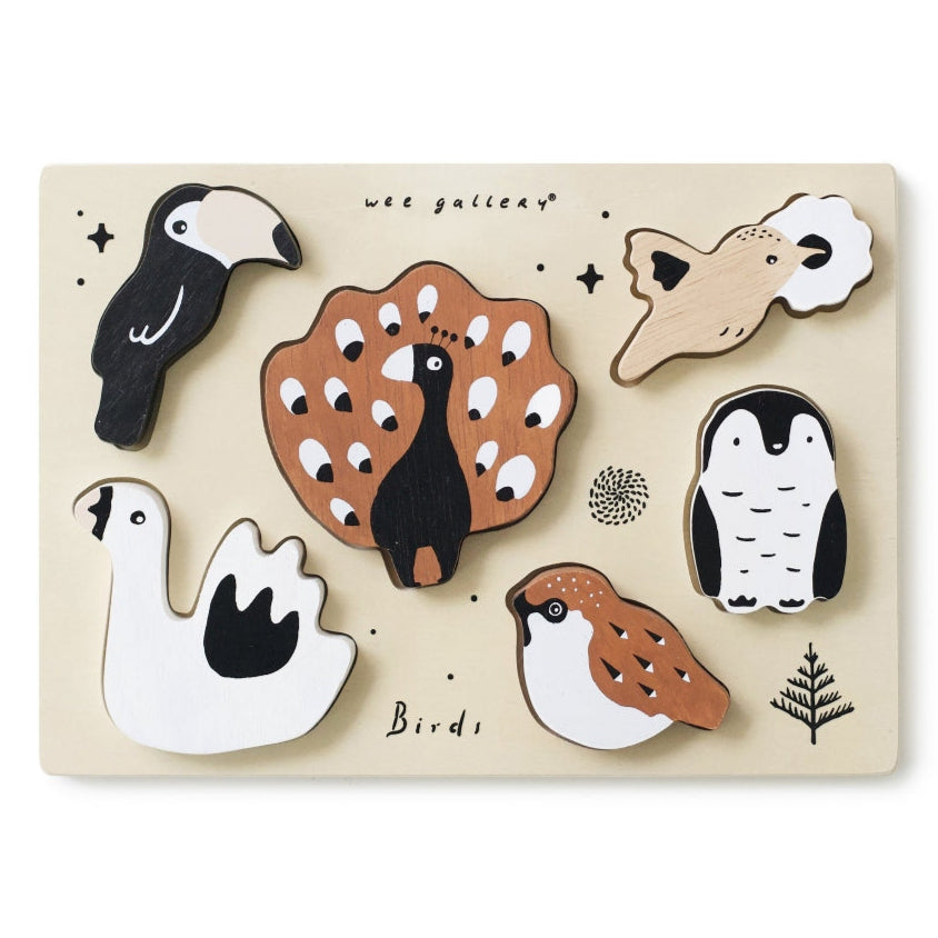 Wooden Tray Puzzle - Birds - HoneyBug