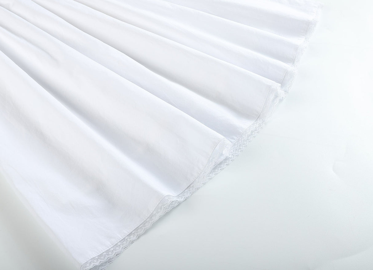 White and Pink Crosses Smocked Bishop Dress