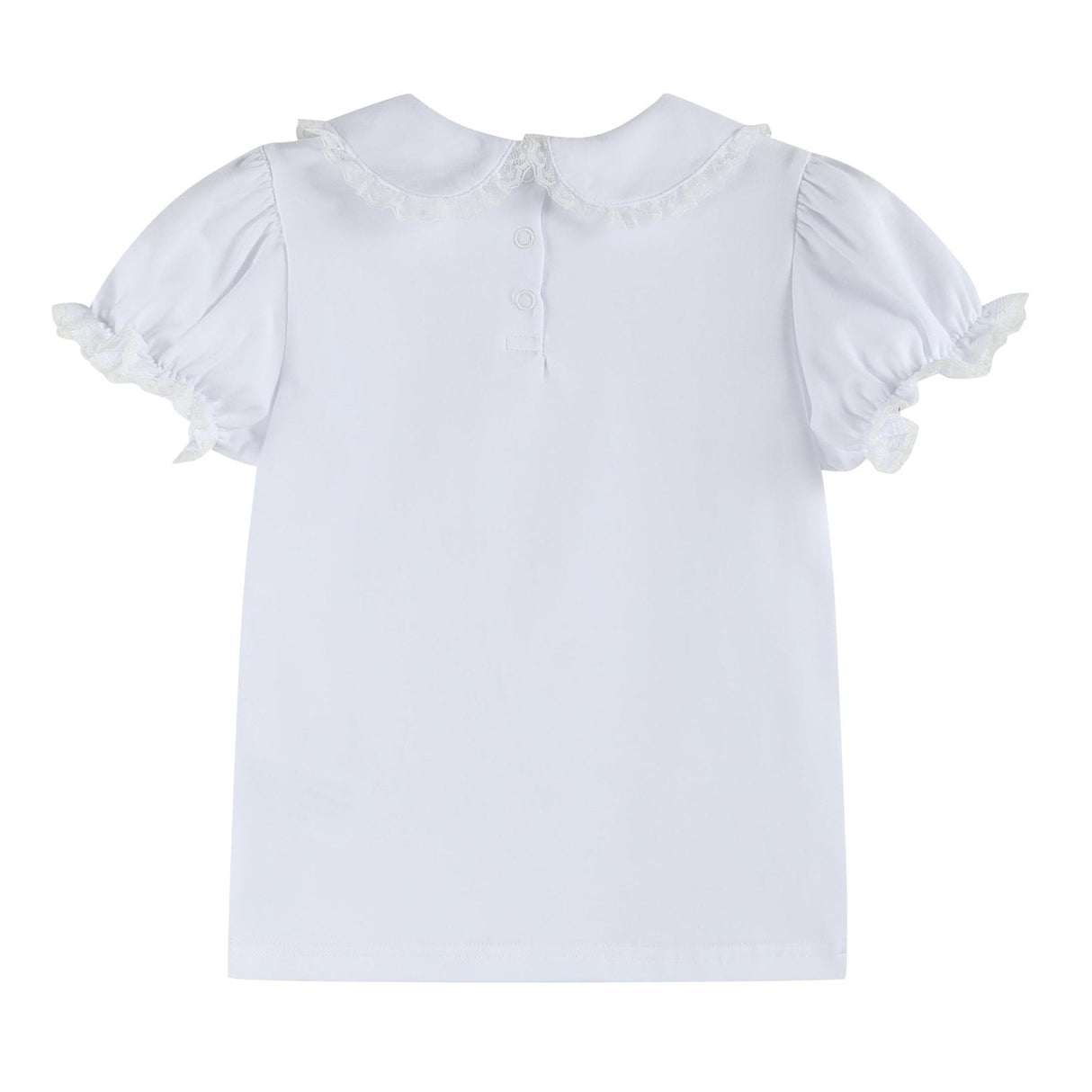 White Collared Lace Sleeve Shirt