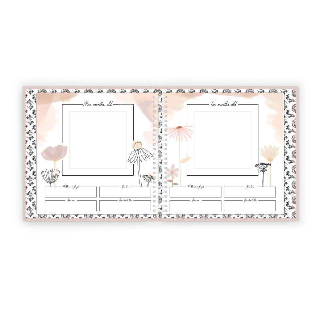 Wildflower Meadow Luxury Memory Baby Book - HoneyBug