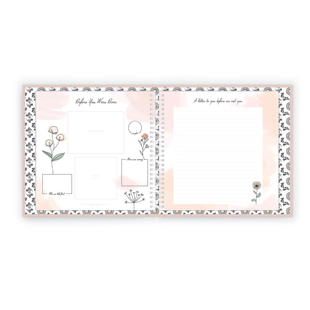 Wildflower Meadow Luxury Memory Baby Book - HoneyBug
