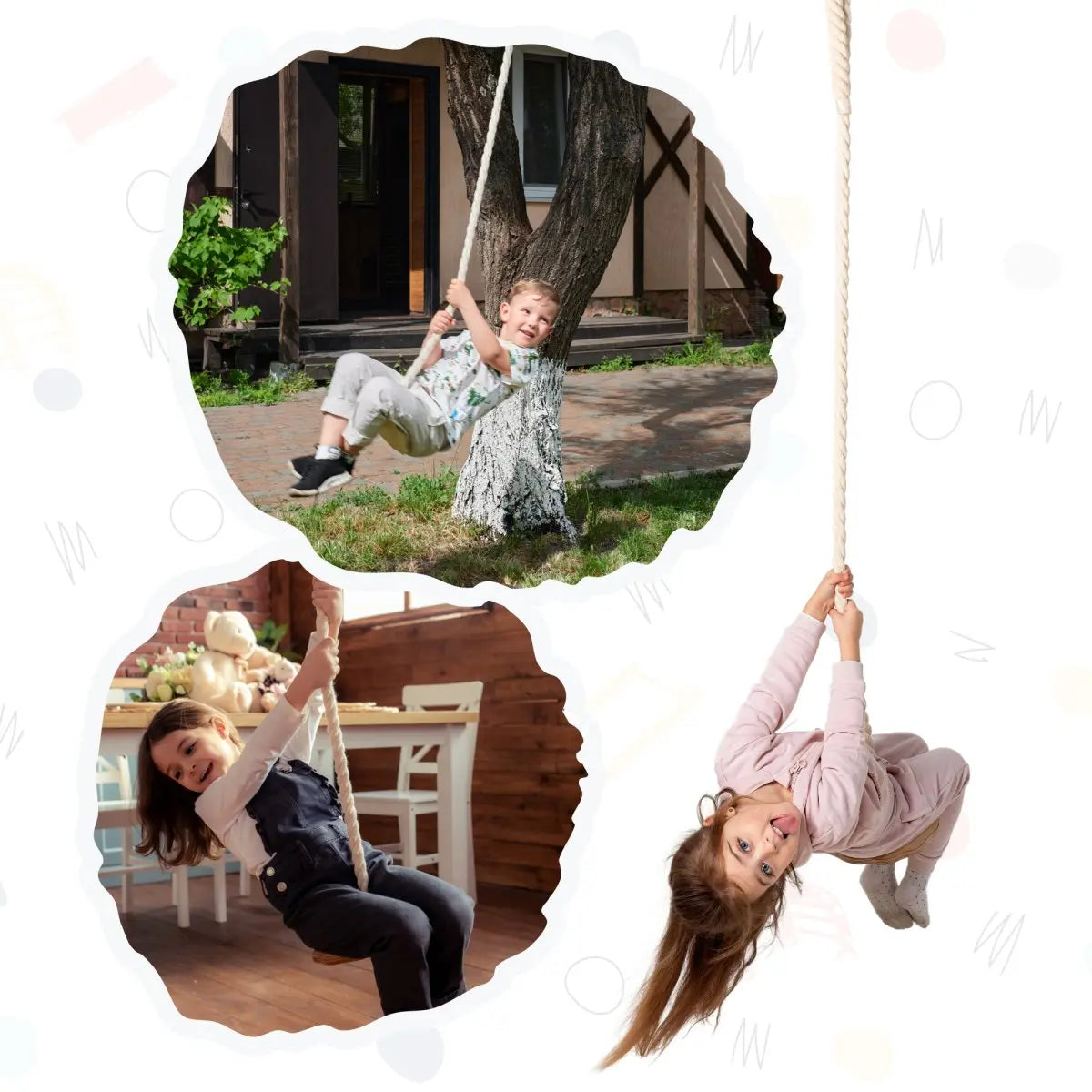 Wooden Rope Swing for Kids - HoneyBug