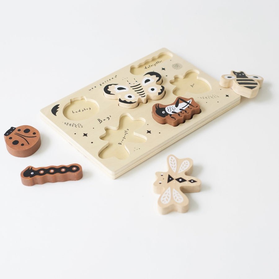 Wooden Tray Puzzle - Bugs - HoneyBug