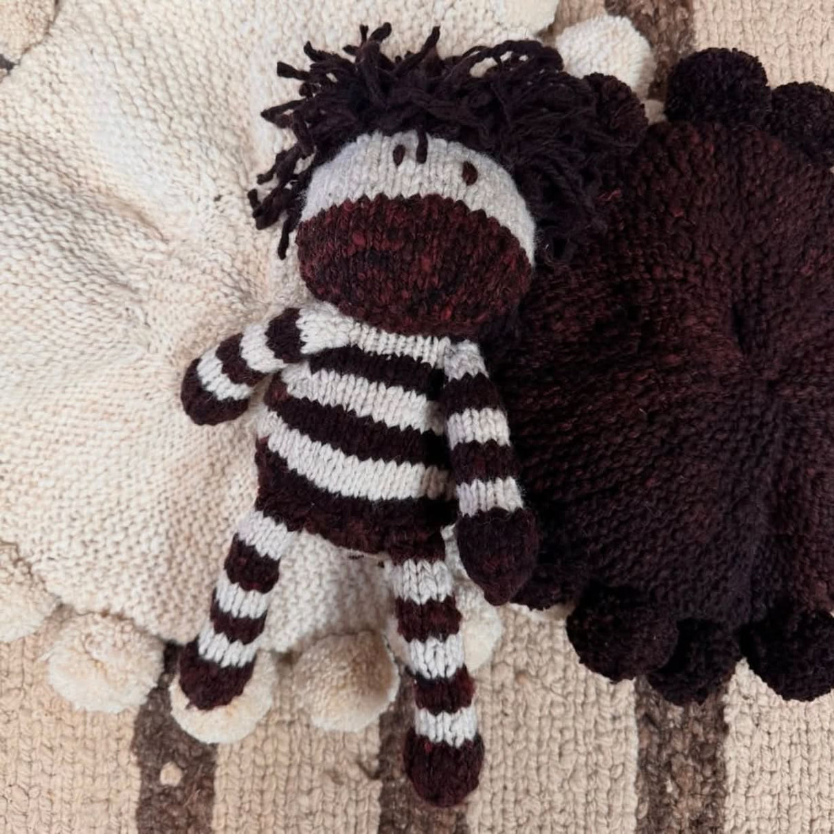 Wool Knit Buddy | Zachary the Zebra - HoneyBug