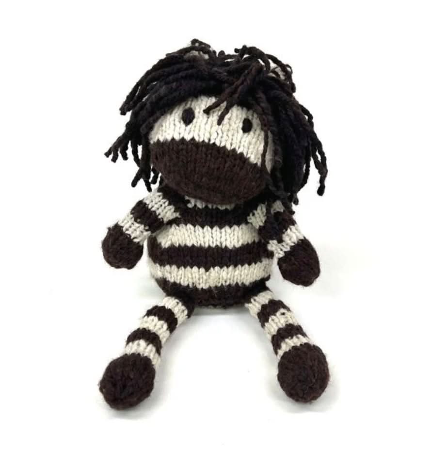 Wool Knit Buddy | Zachary the Zebra - HoneyBug
