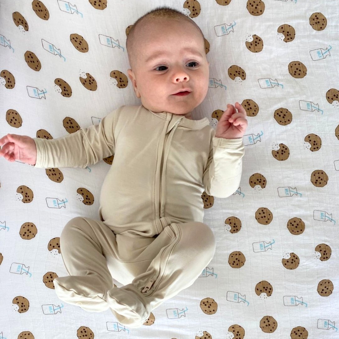 Zippered Footie - Oat - HoneyBug