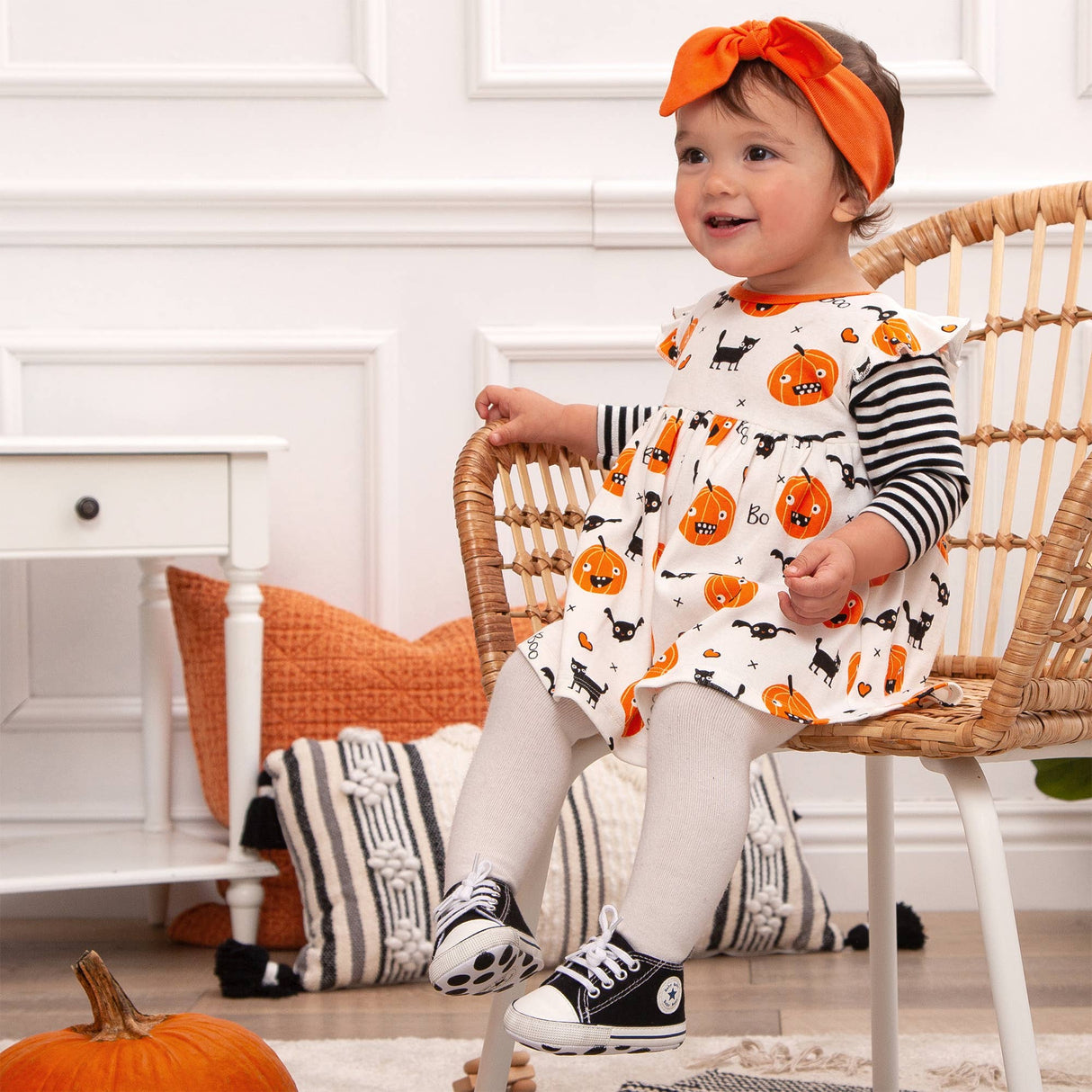Playful Pumpkins Dress - HoneyBug