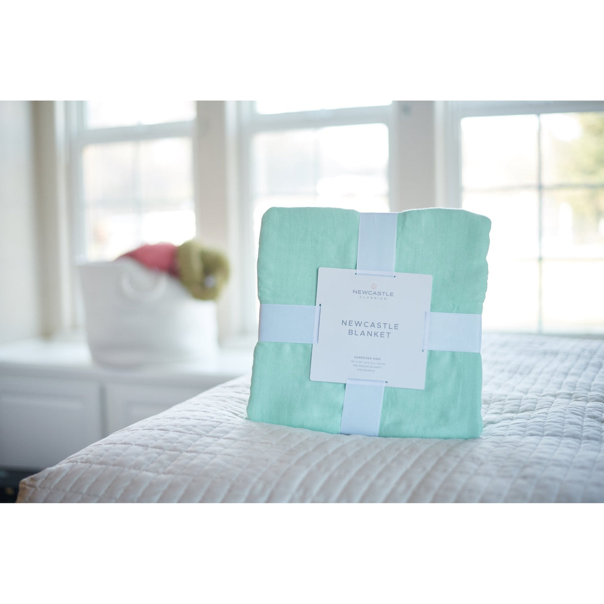 Seafoam Green Oversized King Luxury Bamboo Bed Blanket - HoneyBug
