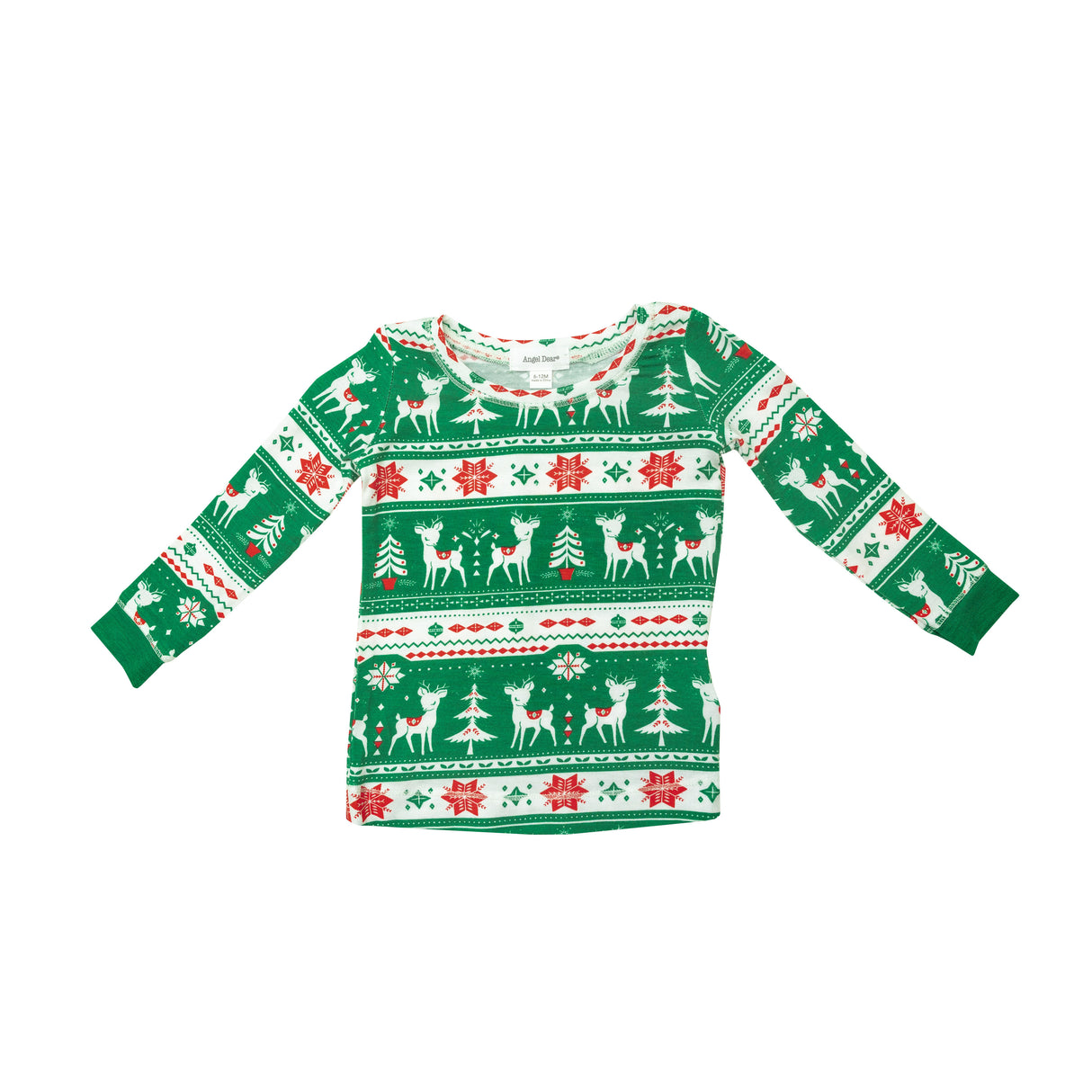 Lounge Wear Set - Vintage Deer Fair Isle (Jolly Green) - HoneyBug