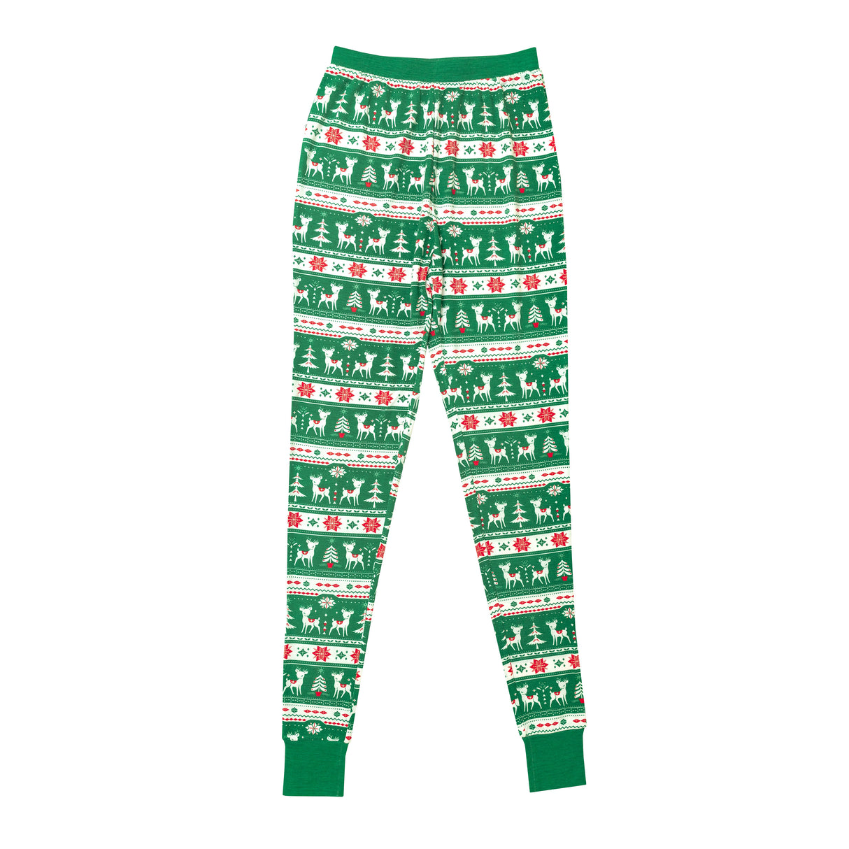 Adult Lounge Set - Vintage Deer Fair Isle (Jolly Green) - HoneyBug