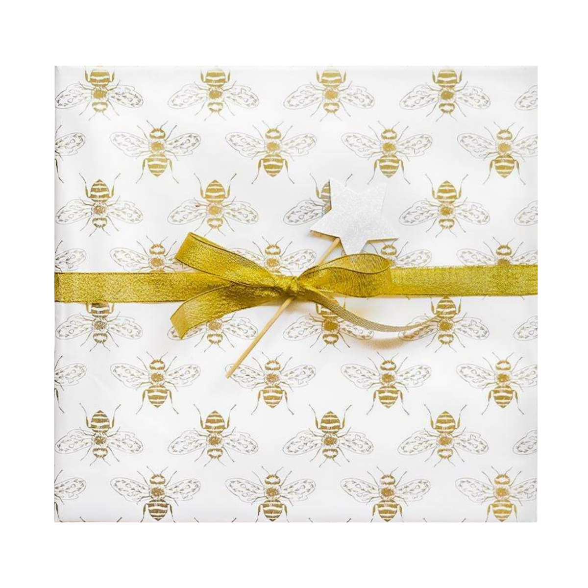 Busy Bees Yellow Wrapping Paper