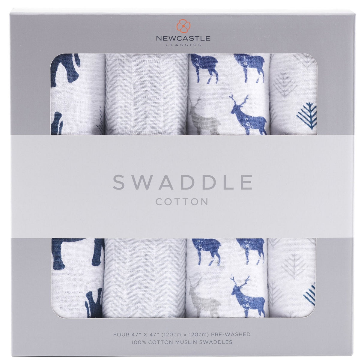 In the Wild Cotton Muslin Swaddle 4PK - HoneyBug