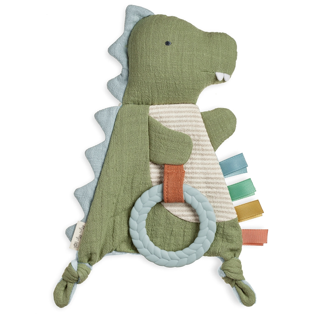 Bitzy Crinkle™ Dino Sensory Toy with Teether - HoneyBug