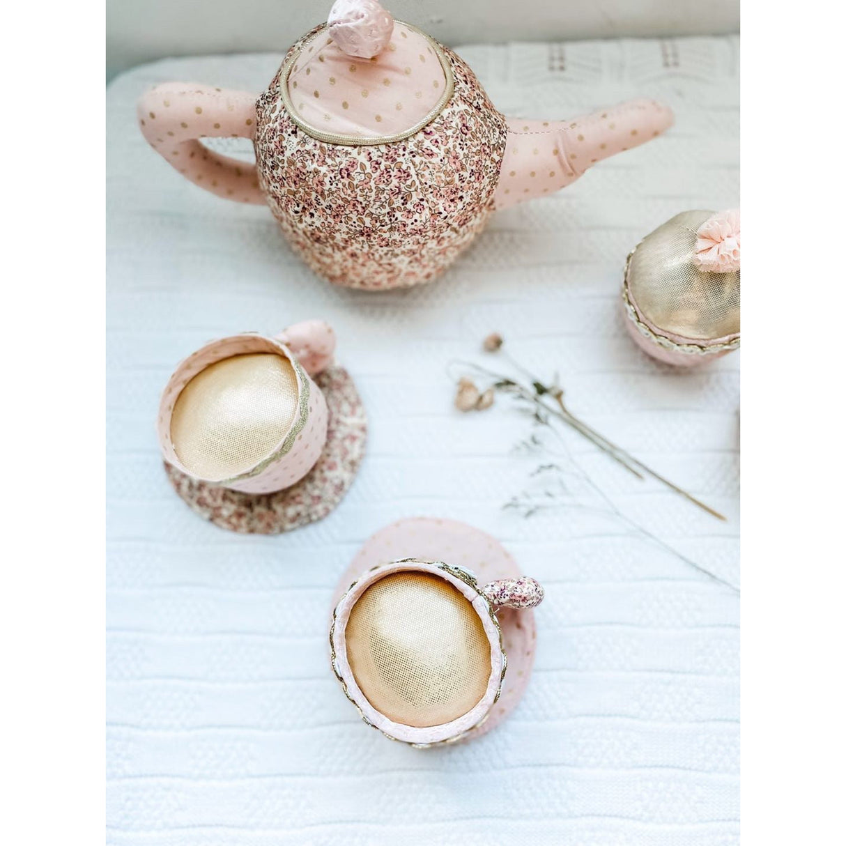 Floral Stuffed Toy Tea Set - HoneyBug