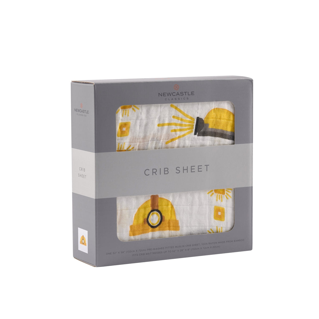 Hard Hat Bamboo Muslin Crib Sheet - HoneyBug