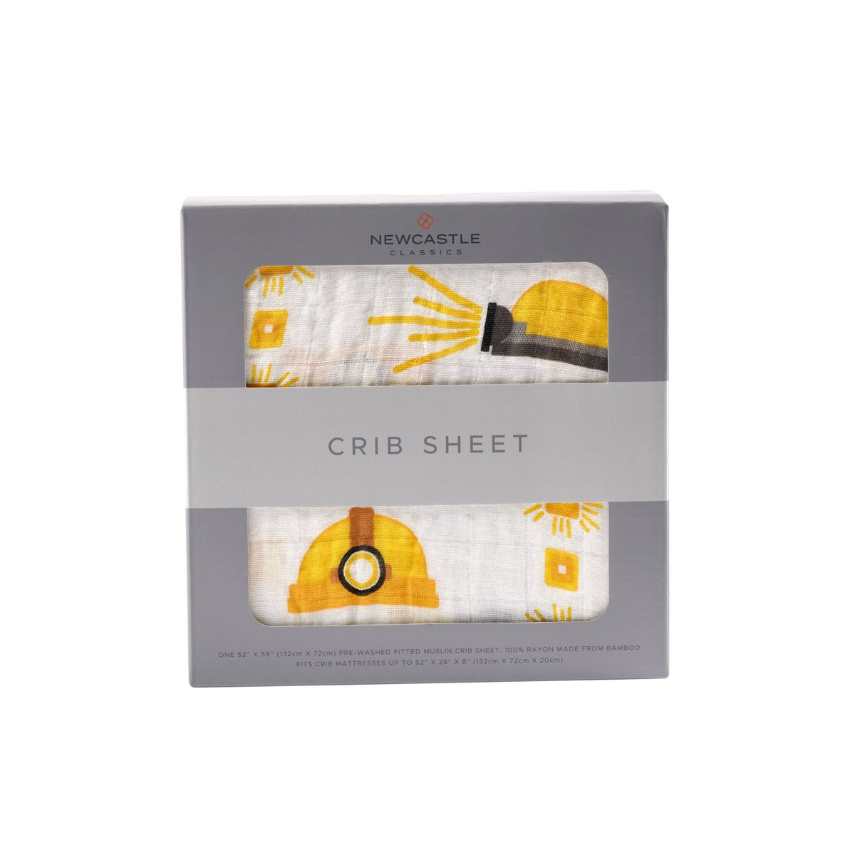 Hard Hat Bamboo Muslin Crib Sheet - HoneyBug