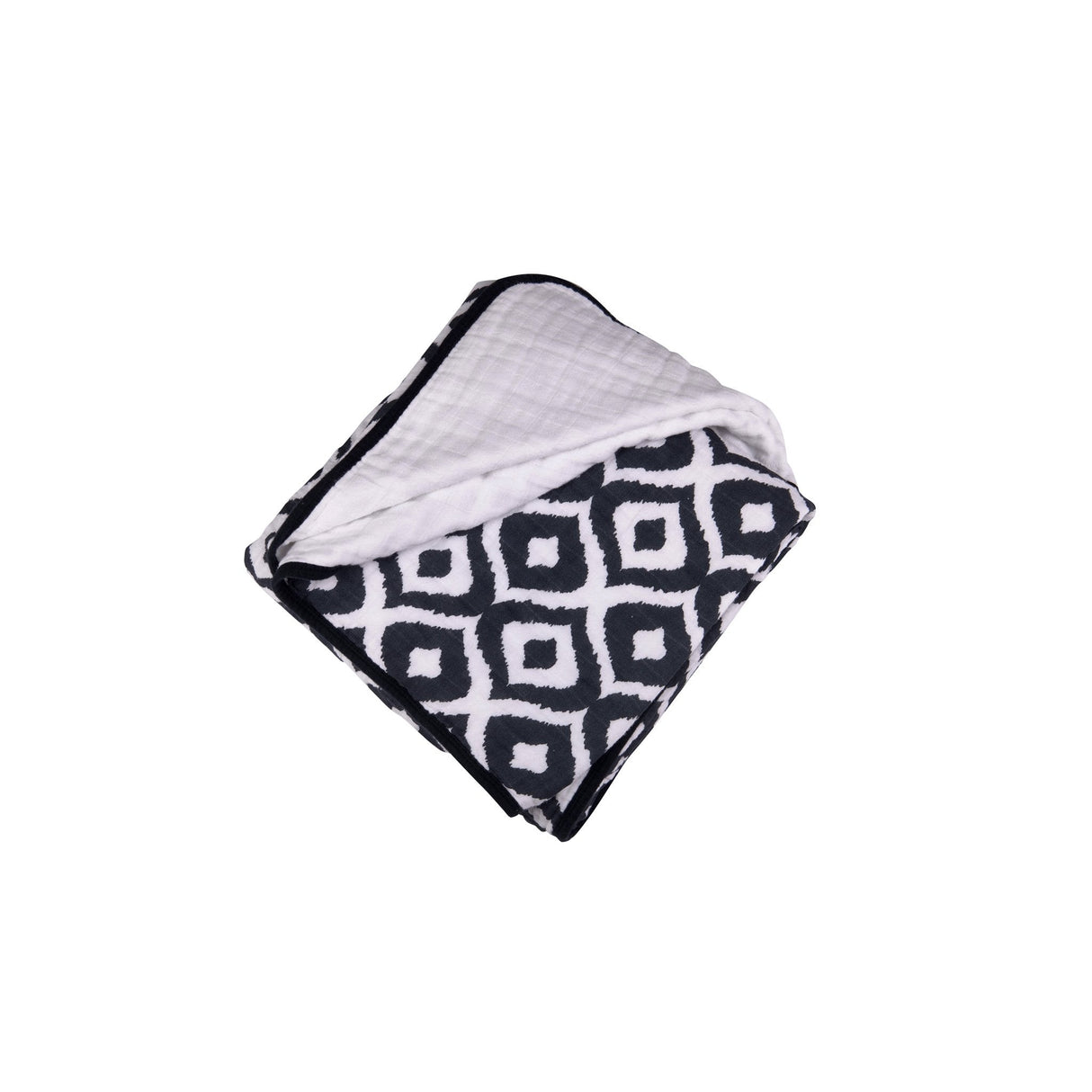 Moroccan Blue Cotton Muslin Newcastle Blanket - HoneyBug