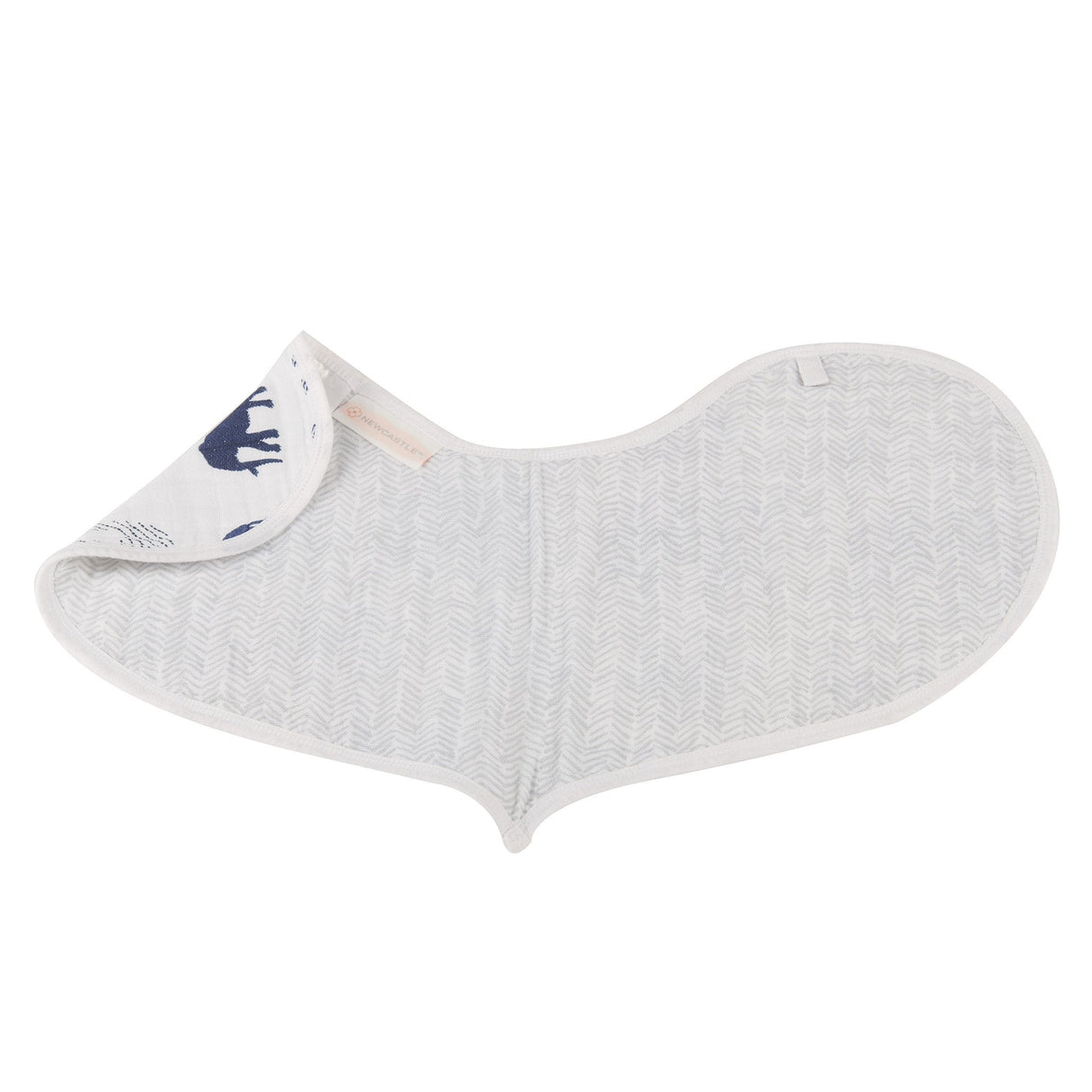 In The Wild Elephant Cotton Burp Cloth Bib 2PK - HoneyBug