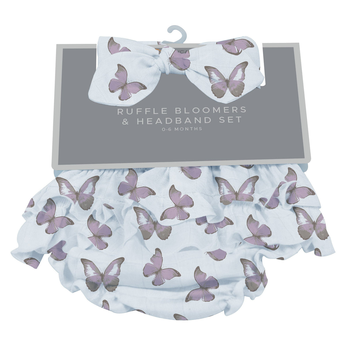 Winsome Butterflies Ruffle Bloomers and Headband Set - HoneyBug