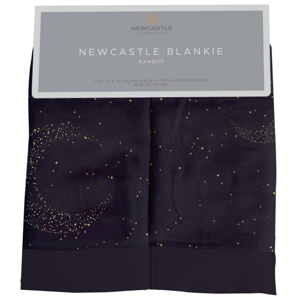 Midnight Moon Bamboo Muslin Security Baby Blankie - HoneyBug
