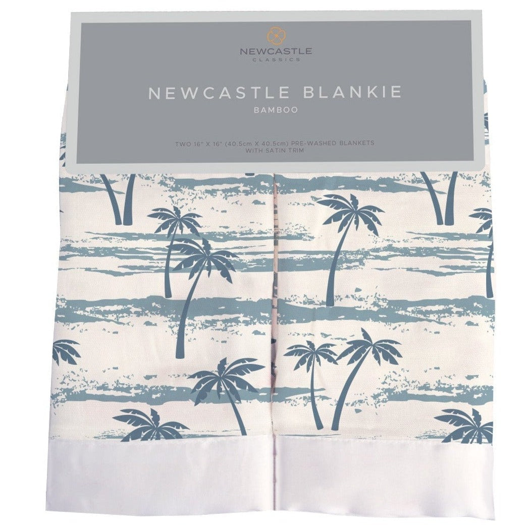 Ocean Palm Trees Bamboo Newcastle Blankie - HoneyBug