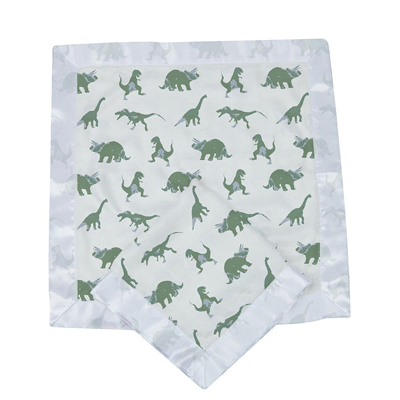 Granite Green Dinosaurs Cotton Newcastle Blankie - HoneyBug