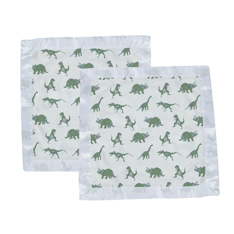 Granite Green Dinosaurs Cotton Newcastle Blankie - HoneyBug