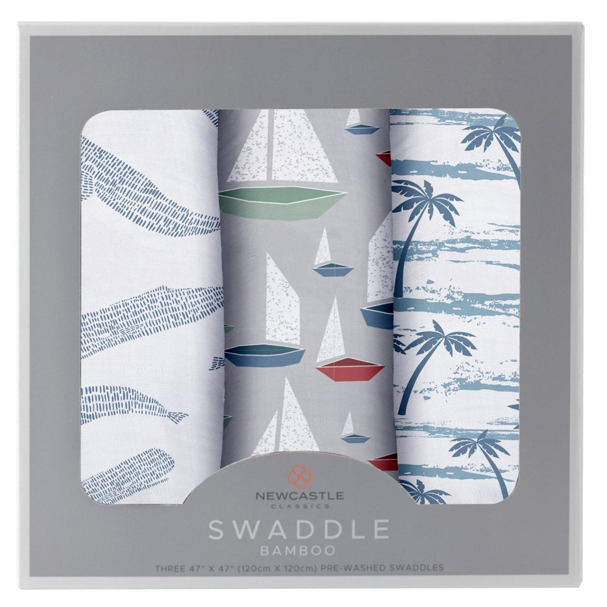 Ocean Tides Bamboo Swaddle 3 Pack - HoneyBug