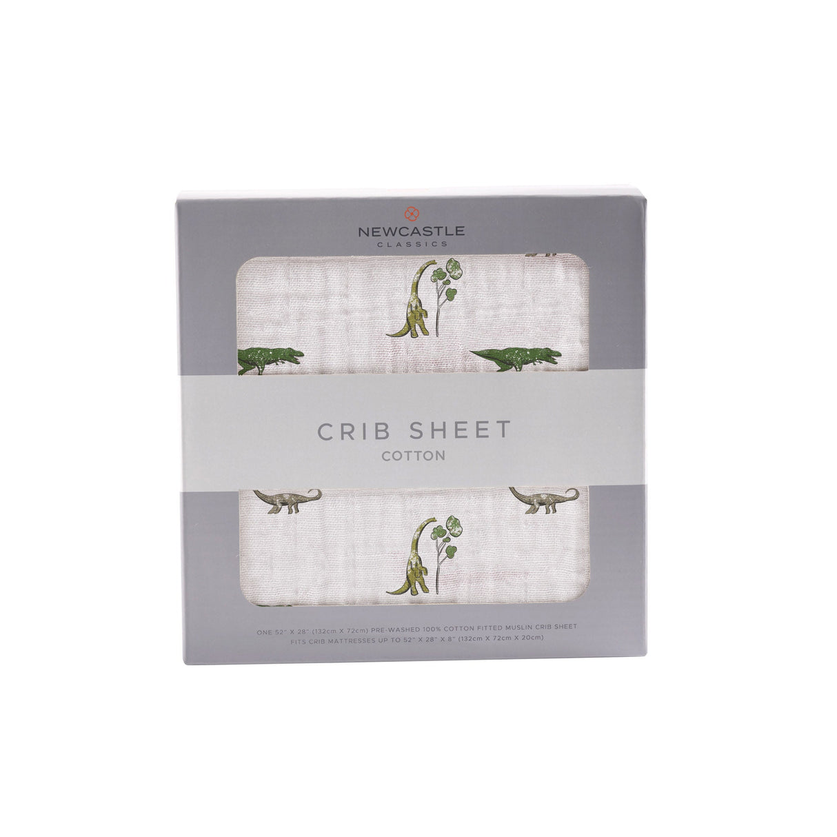 Dino Days Cotton Muslin Crib Sheet - HoneyBug