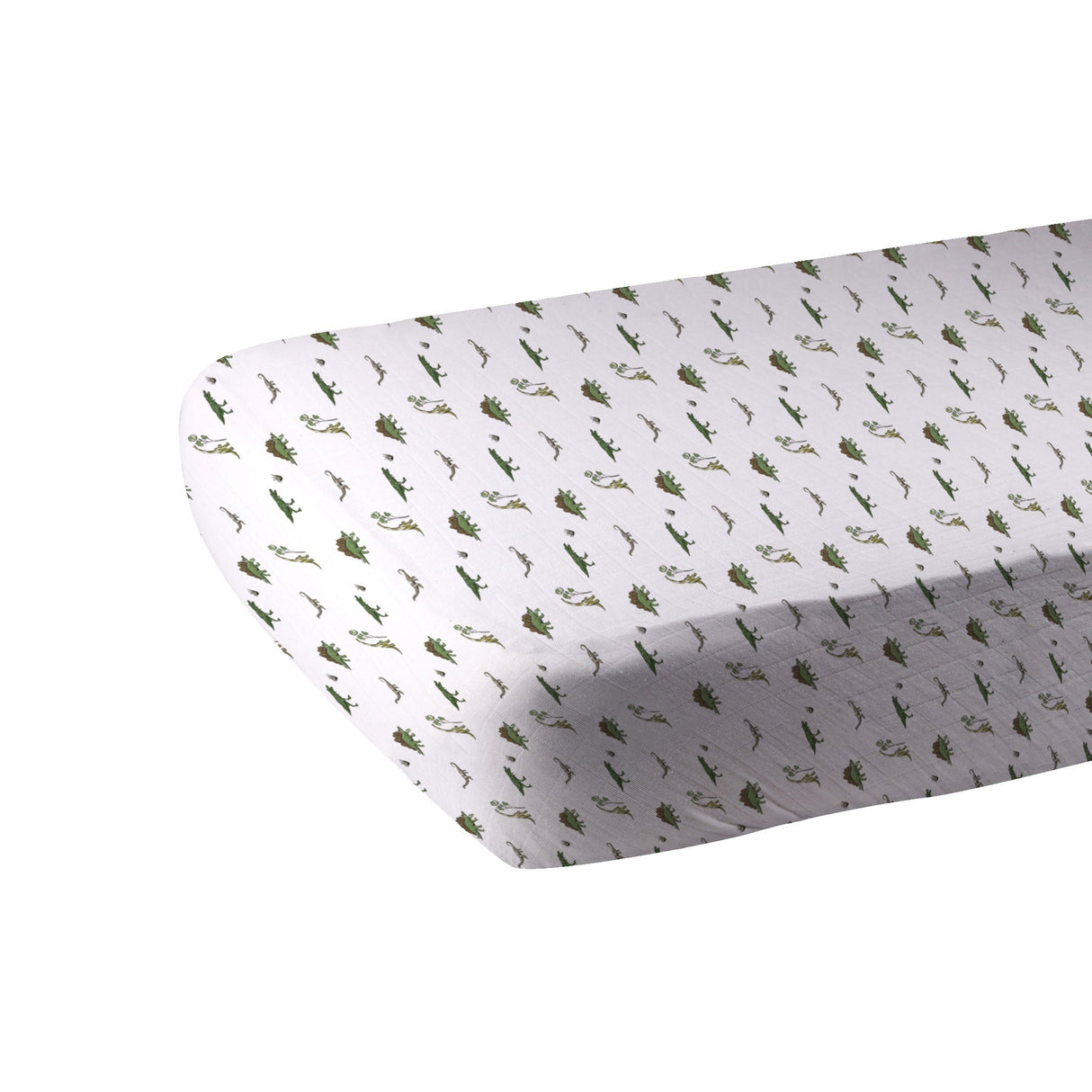 Dino Days Cotton Muslin Crib Sheet - HoneyBug