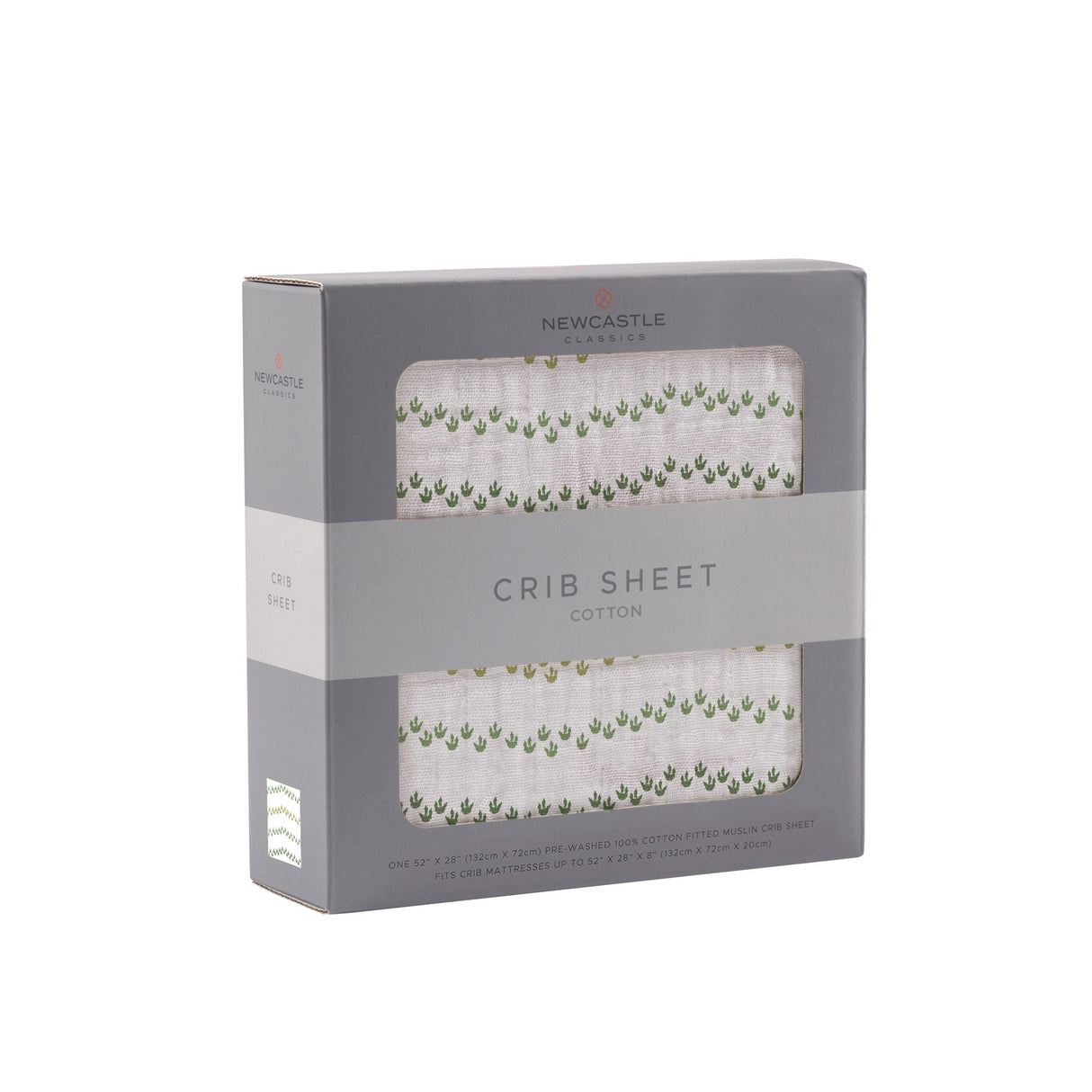 Dino Feet Cotton Muslin Crib Sheet - HoneyBug