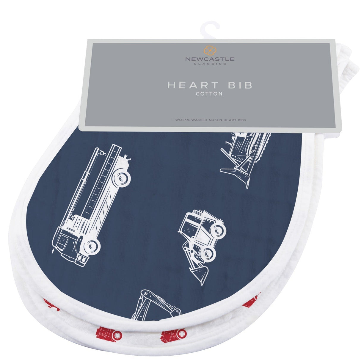 Things That Go Heart Bibs 2Pk - HoneyBug