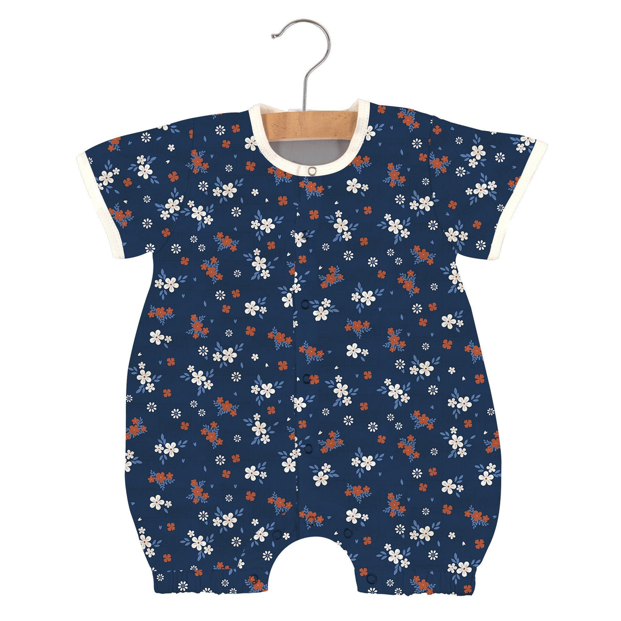 Serenity Floral Bamboo Newcastle Mini Romper - HoneyBug