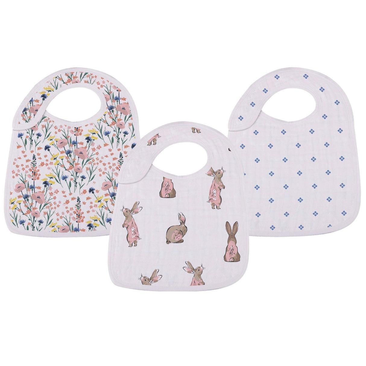 Wildflowers Snap Bibs Set of 3 - HoneyBug