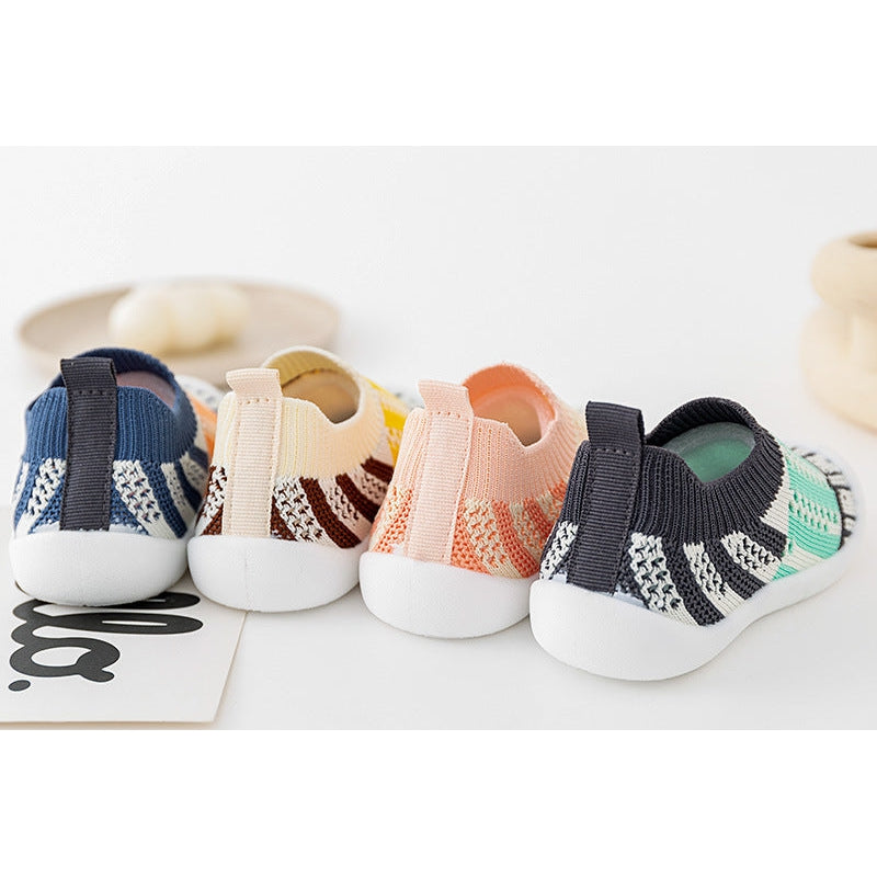 Baby First Walkers - Green Strips - HoneyBug