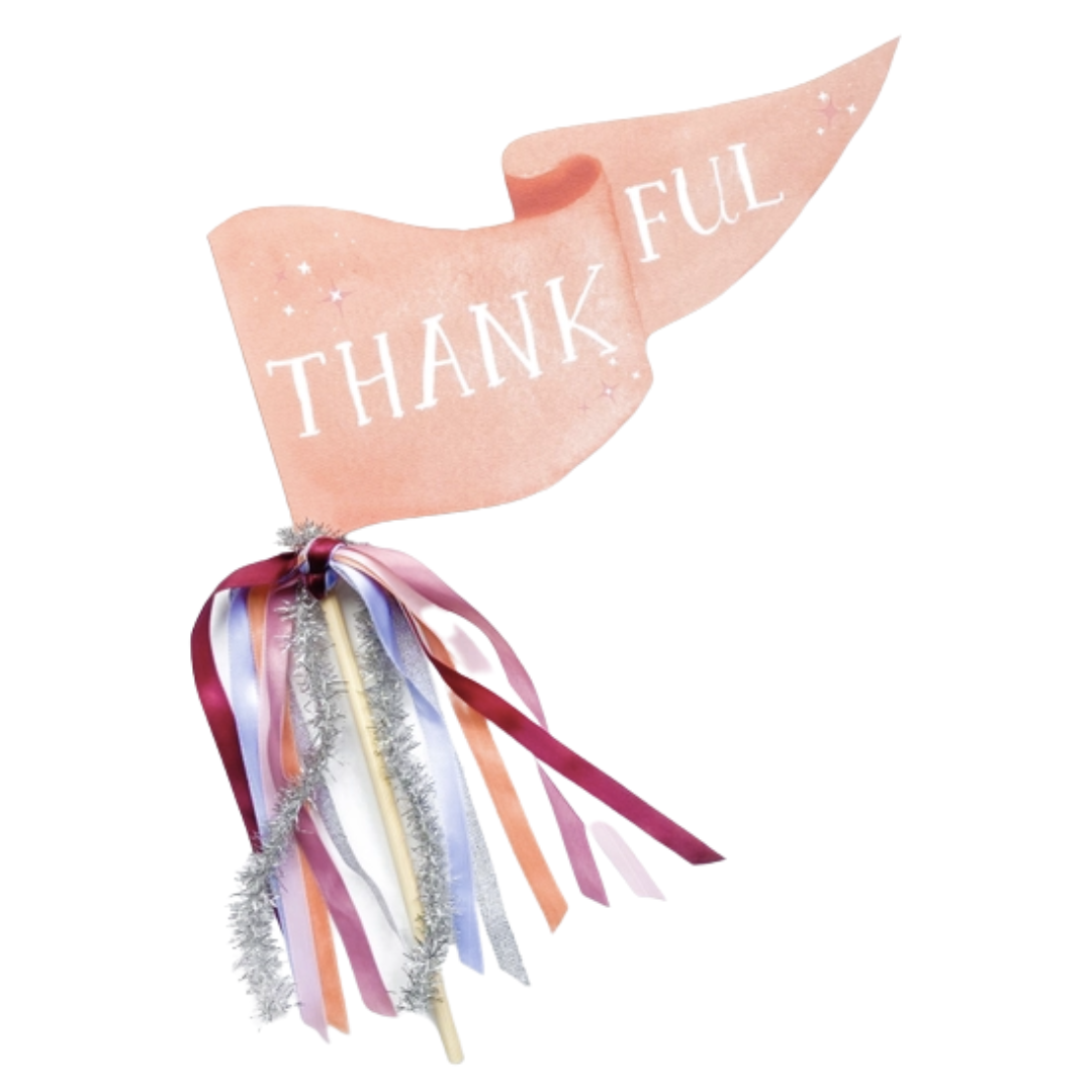Thankful Thanksgiving Party Pennant - HoneyBug