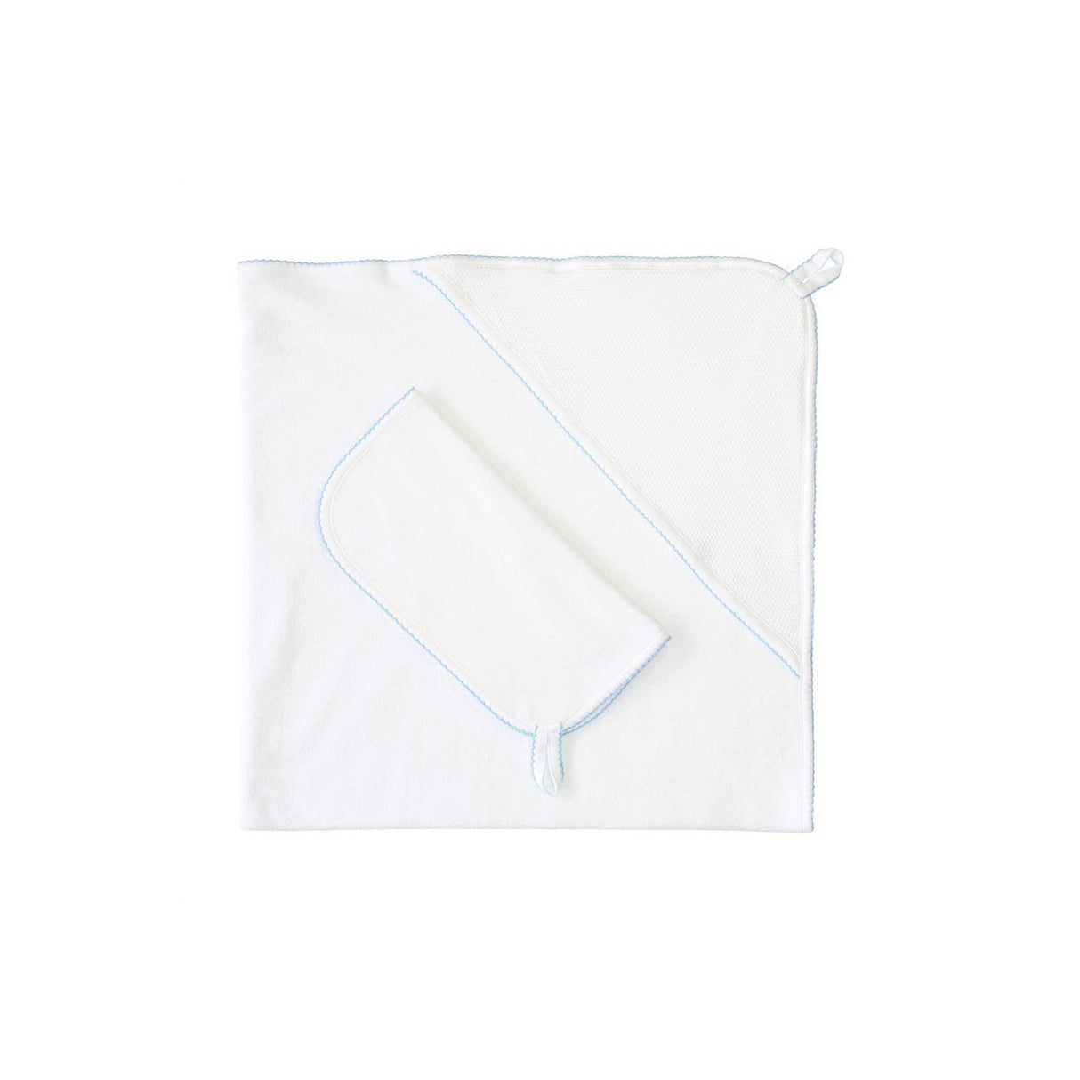 White Bubble Hooded Baby Towel - HoneyBug