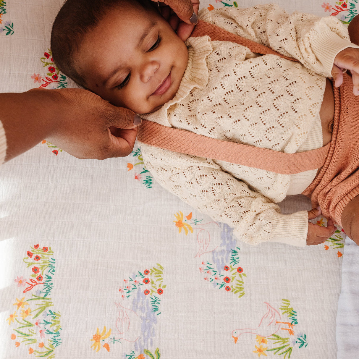 Garden Goose Crib Sheet - HoneyBug