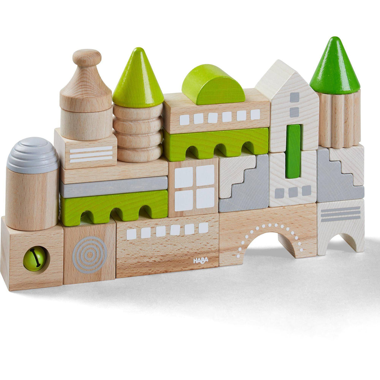 Coburg 28 Piece Wooden Building Blocks - HoneyBug
