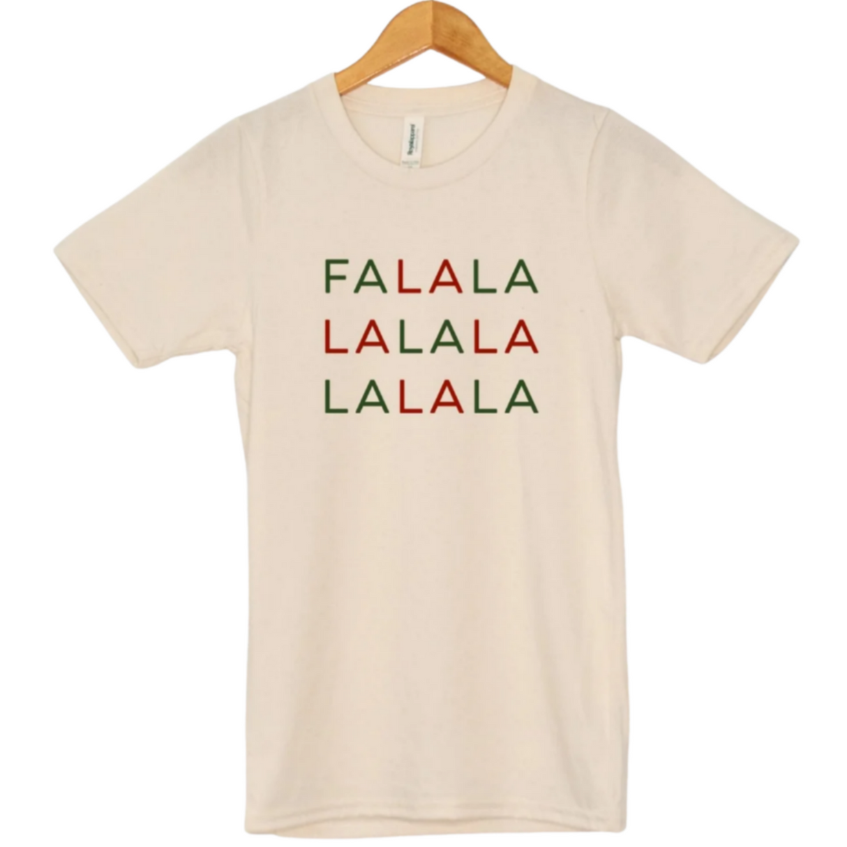 Fa La La La La Organic Adult Christmas Tee - HoneyBug