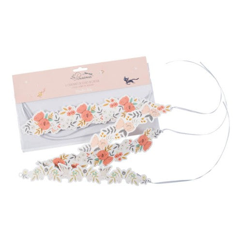 6 Floral Cardboard Crowns - HoneyBug