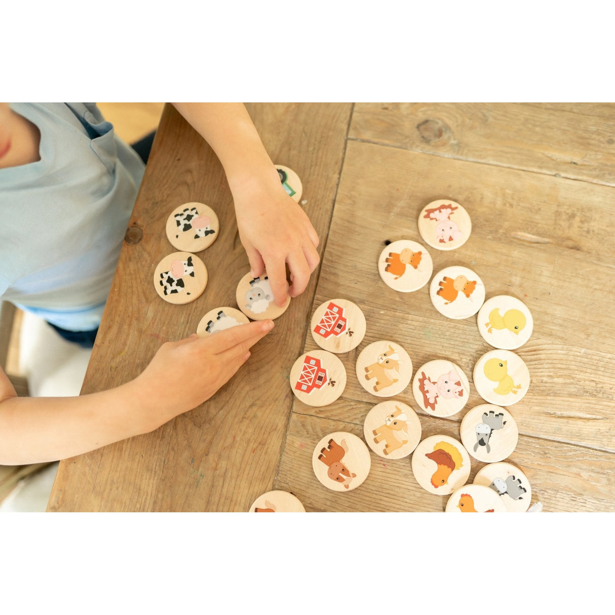 On The Farm Matching Tiles - HoneyBug