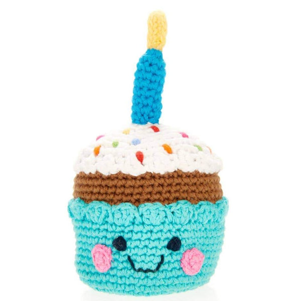 Friendly Cupcake with Candle - Turquoise - HoneyBug 