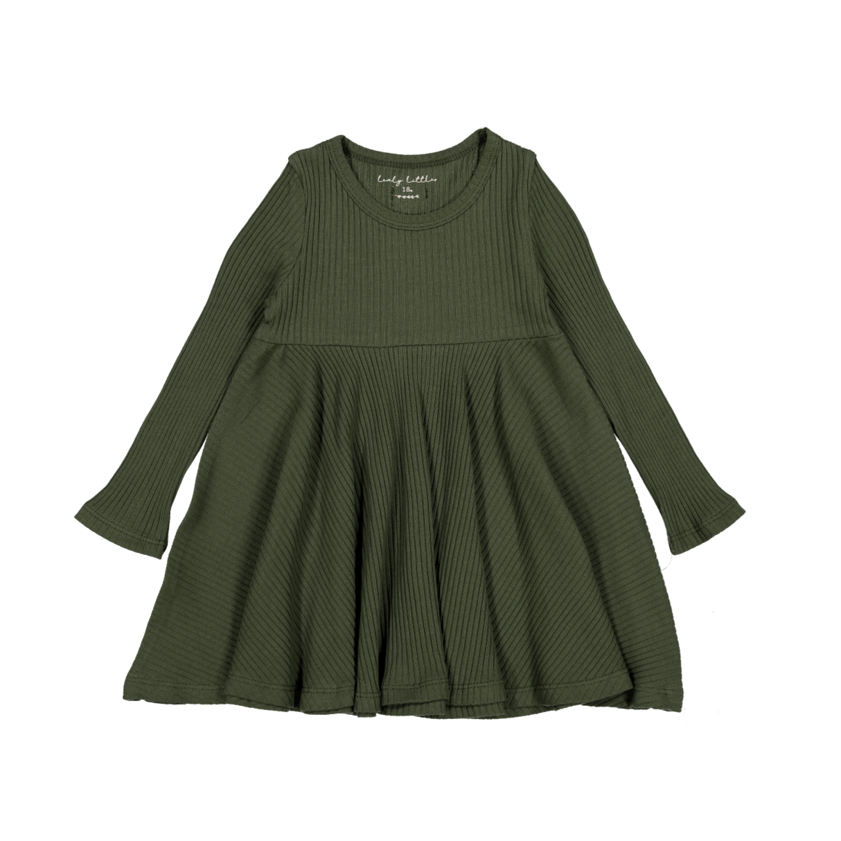 The Long Sleeve Dress - Moss - HoneyBug
