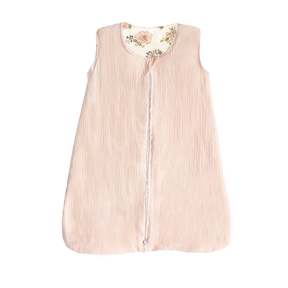 Blush Muslin Sleep Sack And Bunny Padded Hanger - HoneyBug